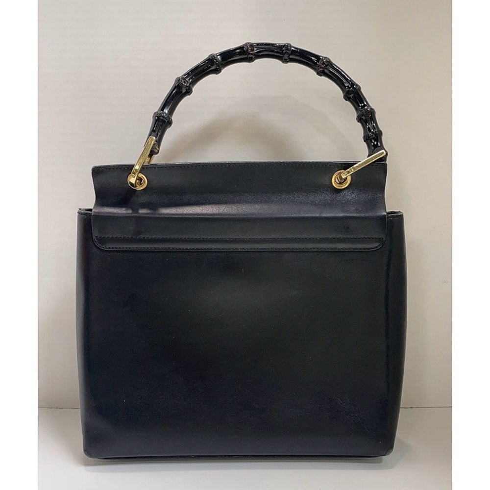 Gucci Black Shoulder Bag with Bamboo Handle